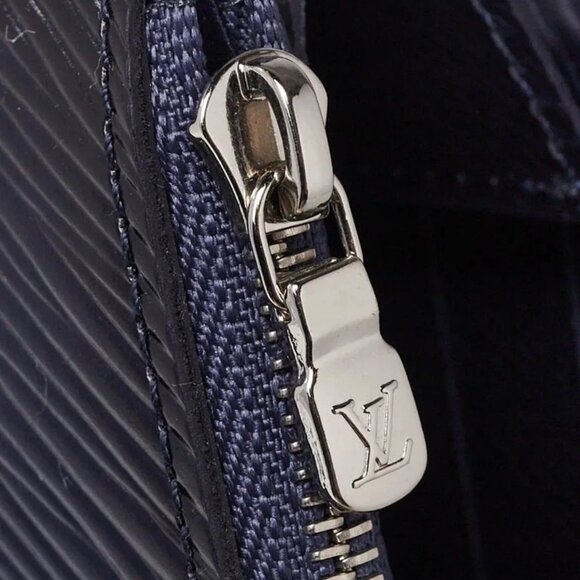 Louis Vuitton Blue Nuit Epi Leather Flame Sequins Twist Wallet On Chain Bag - Picture 8 of 12